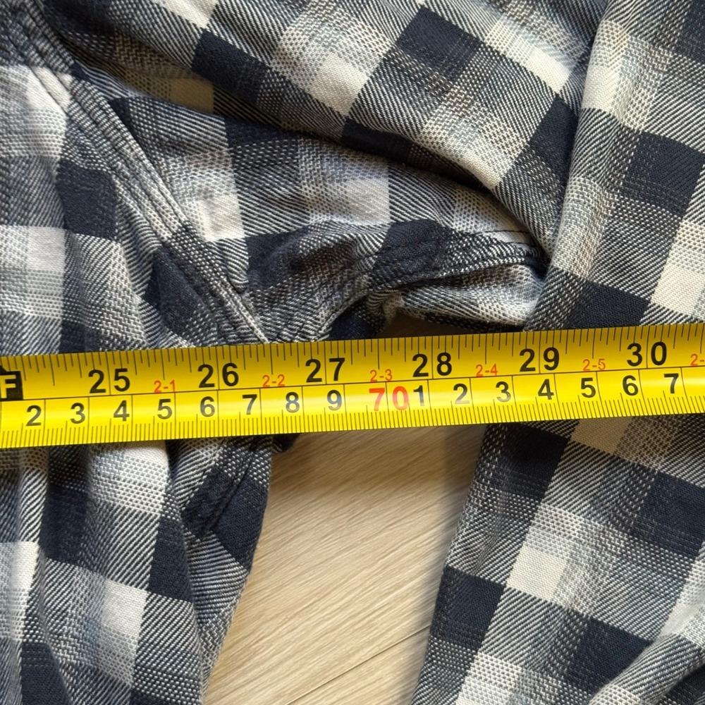 Carhartt Mens 2XL Relaxed‎ Fit Plaid Button Down Shirt Navy White Buffalo Check - Picture 10 of 10